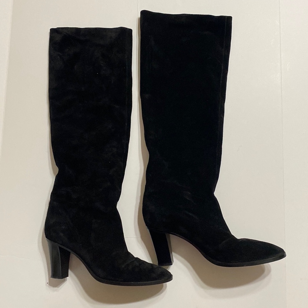 Vince Black Over-the-Knee Suede Boots